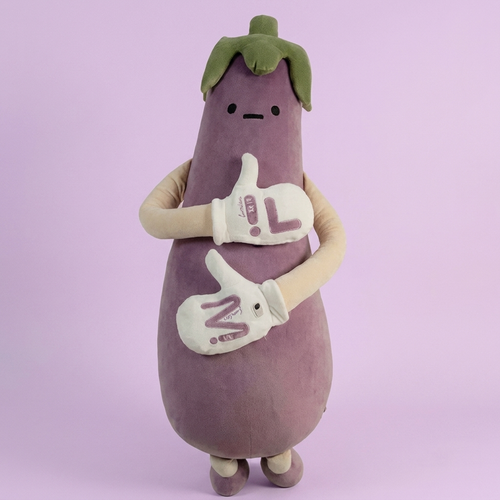 Sir Eggplant patting-doll plush